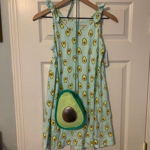 KIDS Avocado Dress and Purse Set